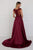 GL1586 Beaded Lace V-neck Charmeuse A-line Dress