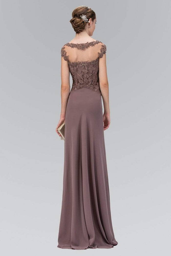 Embellished Bateau Neck A-Line Gown GL2001