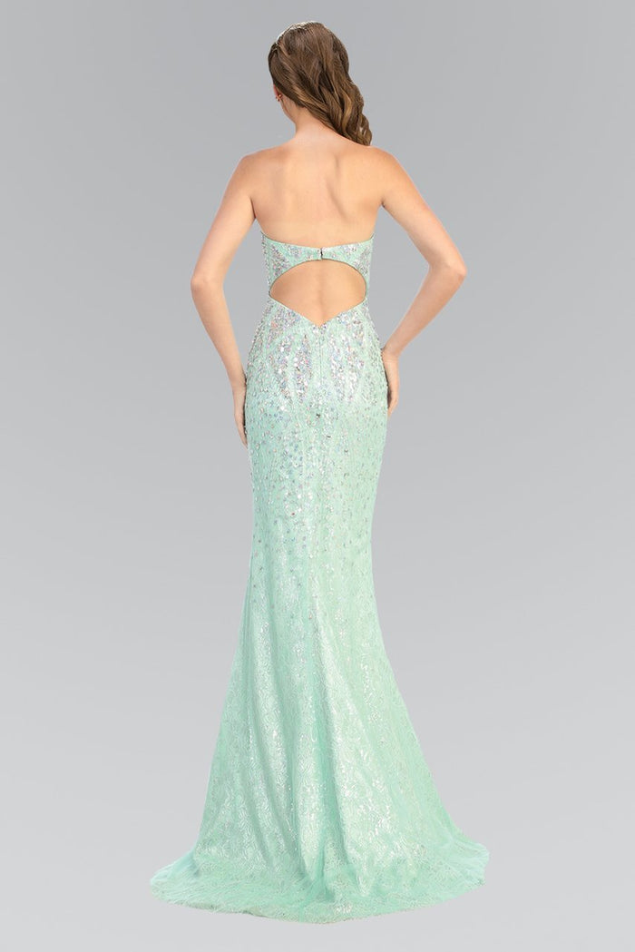 Sequined Lace Sweetheart Mermaid Gown  GL2004