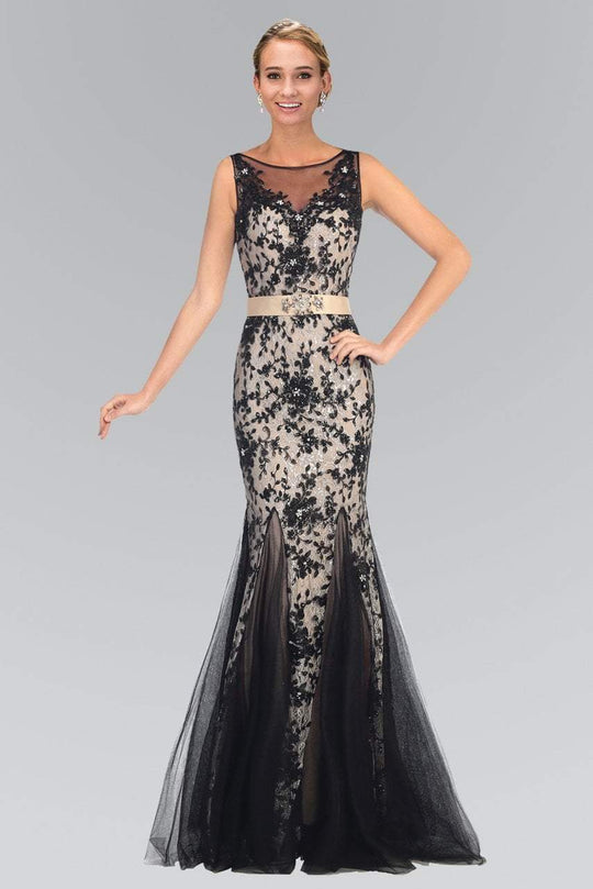 Illusion Bateau Neckline Lace Mermaid Gown GL2009
