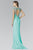 Jeweled Illusion Jewel Neck Dress GL2011