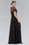 Beaded Jewel Neck A-Line Gown GL2042