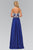 Strapless Beaded Floral Applique Gown GL2050
