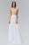 Strapless Beaded Floral Applique Gown GL2050