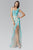 Laced Asymmetrical Neck Mesh Gown GL2051