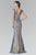 Radial Beaded Mesh Sheath Gown GL2053
