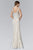 Jeweled V-Neck Gown GL2059