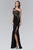 Laced Asymmetrical Neck Gown GL2066