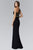 Laced Asymmetrical Neck Gown GL2066
