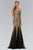 Bejeweled Strapless with Corset Back Gown GL2067