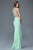 Bejeweled Sheer Bodice and Back Sheath Gown GL2082