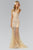 Sleeveless Jewel Embellished Sheer Gown GL2084