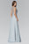 Sequined Illusion Bateau Neck A-Line Dress GL2085