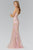 Beaded Strapless Tulle Trumpet Gown GL2089