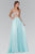 Sheer Crystal-Crusted A-Line Gown GL2093