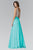 Bead Embellished Asymmetric Neck Chiffon Gown GL2094