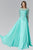 Sequined Bateau Neck A-Line Chiffon Gown GL2096