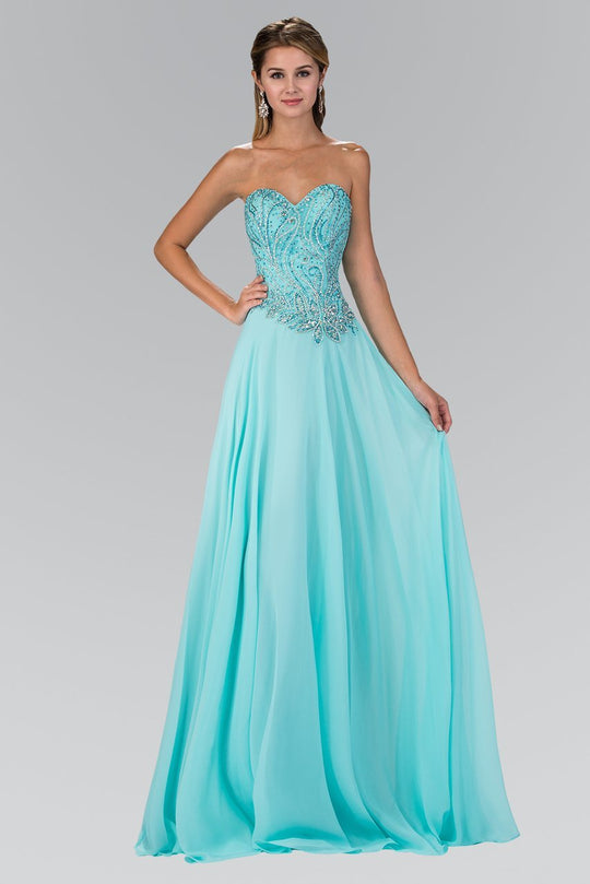 Beaded Sweetheart A-Line Dress GL2114