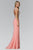 Jewel Embellished V-Neck Gown GL2128
