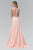 Laced Bateau Neck A-Line Chiffon Dress GL2136