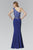 Beaded Asymmetrical Neck Gown GL2143