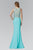 Beaded Bateau Neck Trumpet Gown GL2146