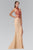 Jeweled High Neck Trumpet Gown GL2147