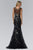Beaded Bateau Neck Mermaid Gown GL2149
