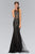 Embellished Jewel Neck Trumpet Gown GL2150