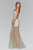 Embellished Strapless Sweetheart Sheer Gown GL2152