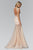 Beaded Scoop Neck Trumpet Gown GL2153