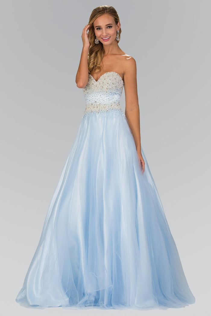 Beaded Sweetheart A-Line Gown GL2155