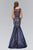 Beaded Bateau Neck Trumpet Gown GL2162