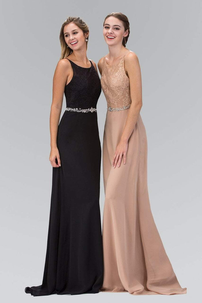 Lace Embellished Jewel-accented Dress GL2163