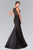 Sleek V-Neck Mikado Trumpet Gown GL2212