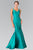 Sleek V-Neck Mikado Trumpet Gown GL2212