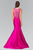 Sleek V-Neck Mikado Trumpet Gown GL2212