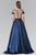Sheer Embellished Neckline Evening Gown GL2215
