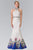 Embellished High Neck Floral Print Gown GL2218