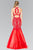 Laced Halter Tulle Mermaid Dress GL2219