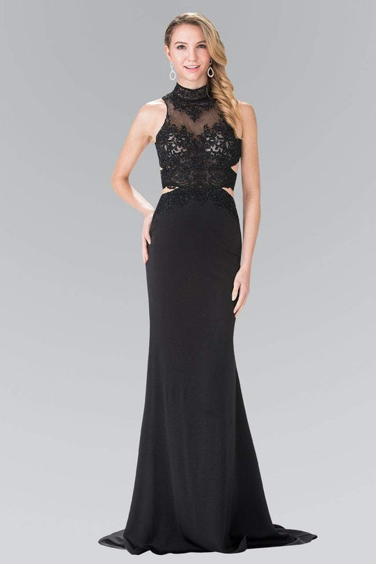 Bead Embellished High Neck Sheath Gown GL2225