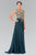 Gilt Embroidered Bateau A-Line Gown GL2229