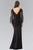 Embroidered V-Neck Sheath Gown GL2235