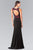 Bead Embellished Jewel Neck Gown GL2238