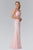 Laced V-Neck Trumpet Gown GL2240