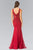 Laced V-Neck Trumpet Gown GL2240