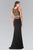 Mock Two-Piece with Embroidery Evening Gown GL2241