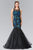 Sheer Neckline with Floral Embroidery Gown GL2244