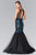 Sheer Neckline with Floral Embroidery Gown GL2244