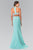 Beaded Halter Neck Two-Piece Evening Gown GL2256